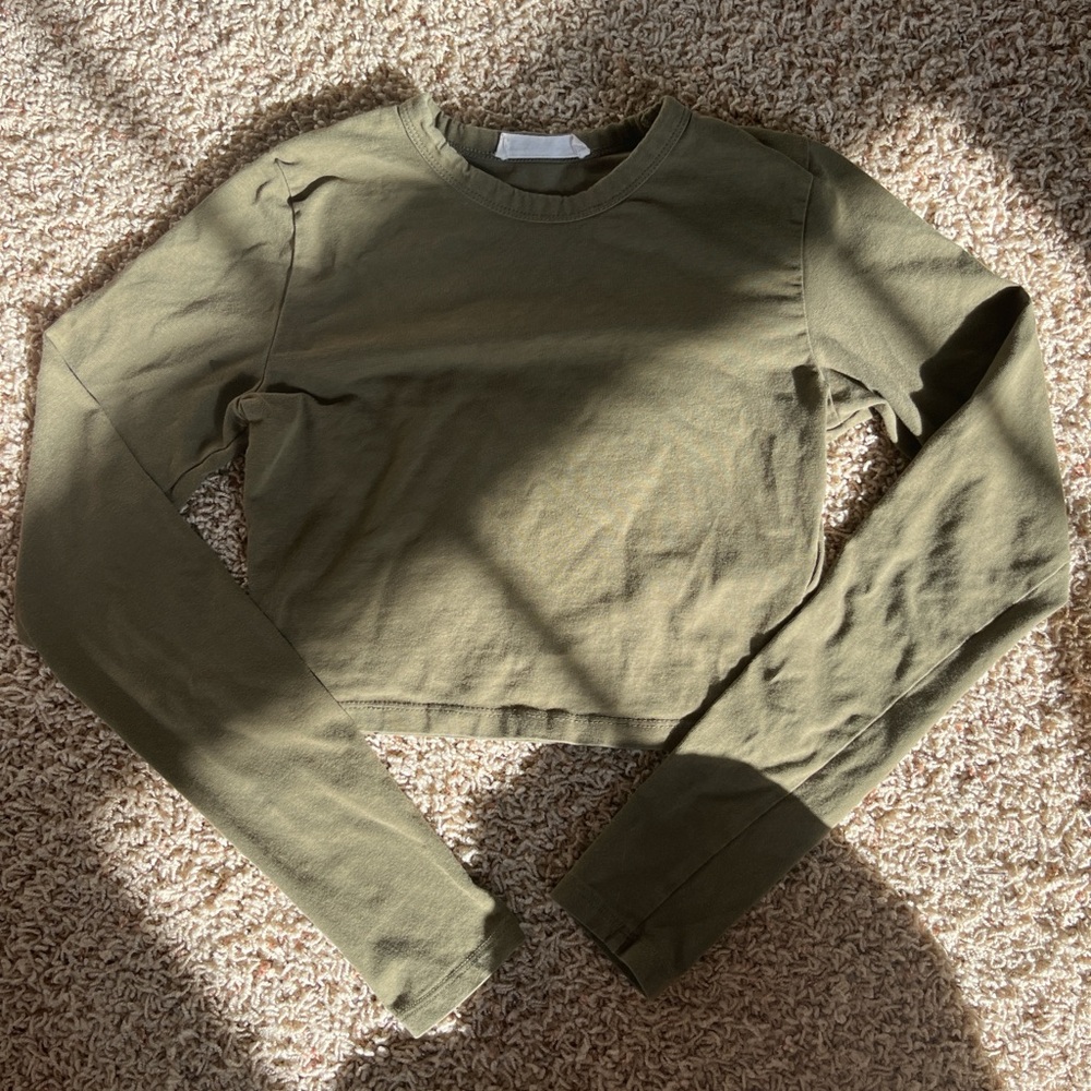 Cotton On Olive Green Crop Top